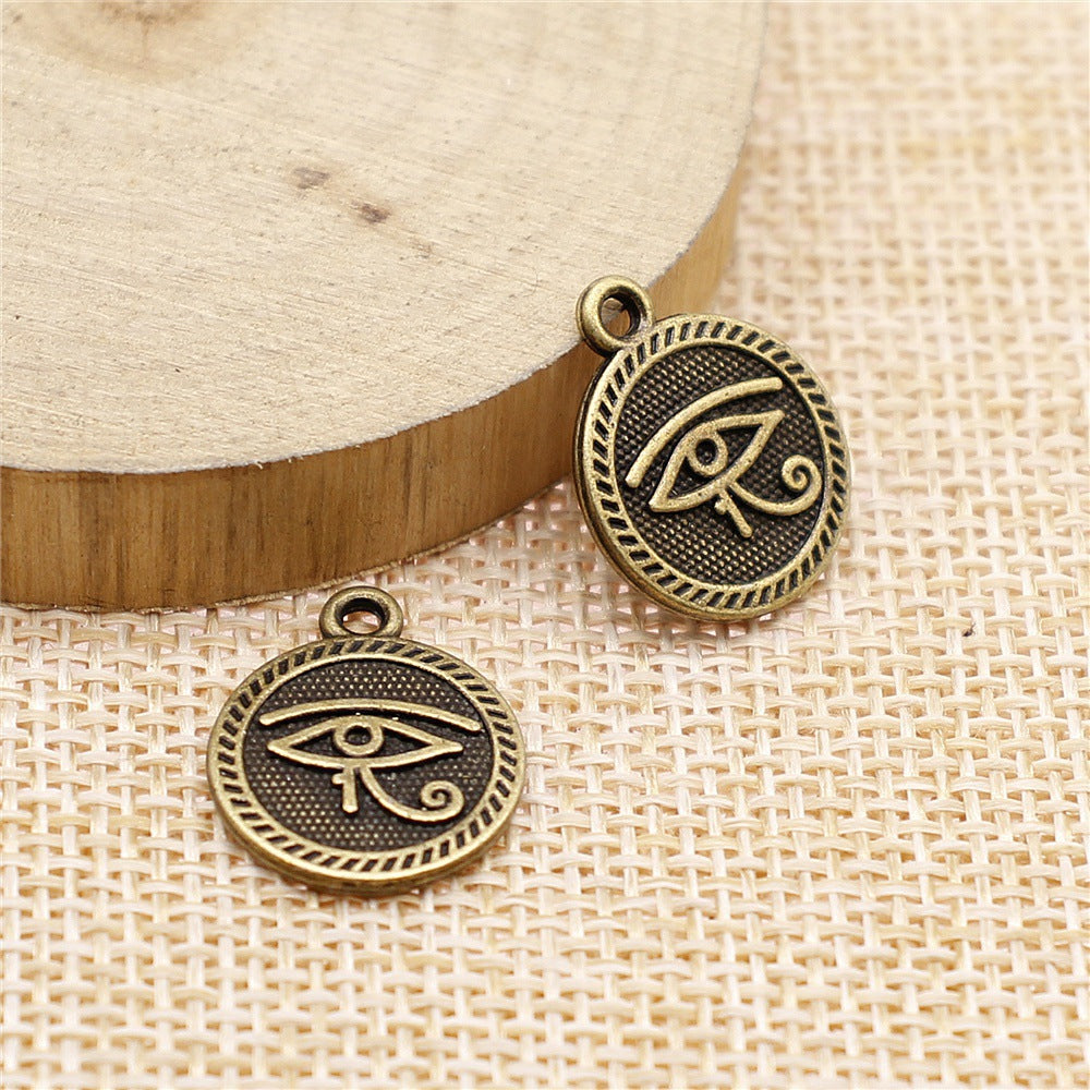 15mm DIY Alloy Accessories Material Double-sided Eye Pendant