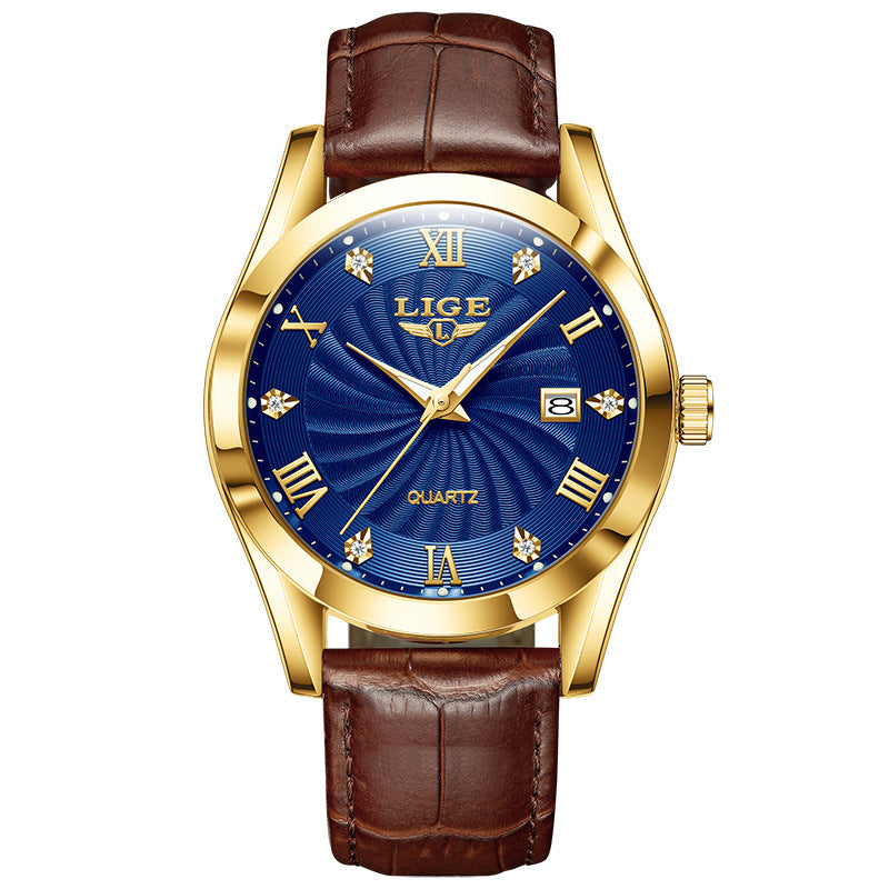 Middle-aged And Elderly Men's Watch Fashionable Simple Waterproof