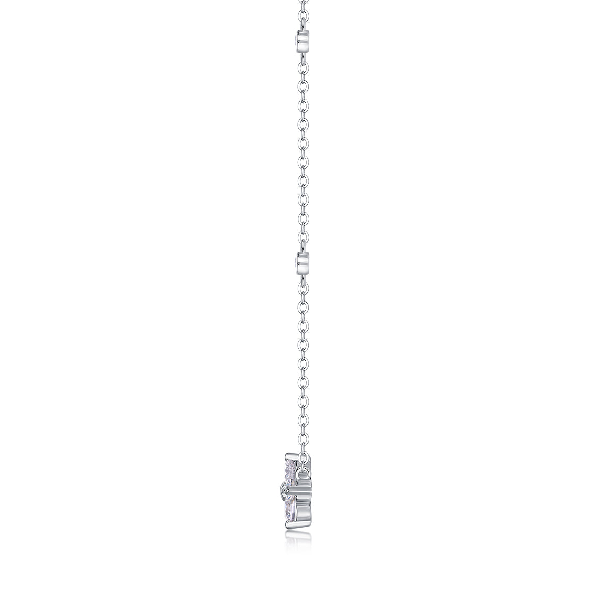 Radiance Star - A Fashionable And Light Luxury Jewelry Pendant Necklace Set With Top-quality Moissanite, S925 Silver Plated Platinum