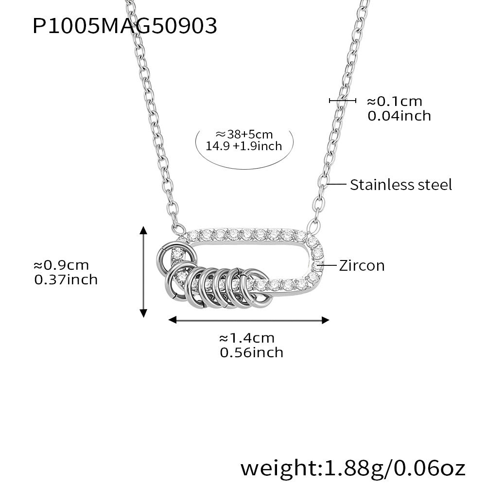 Stainless Steel Sunflower Pendant Necklace