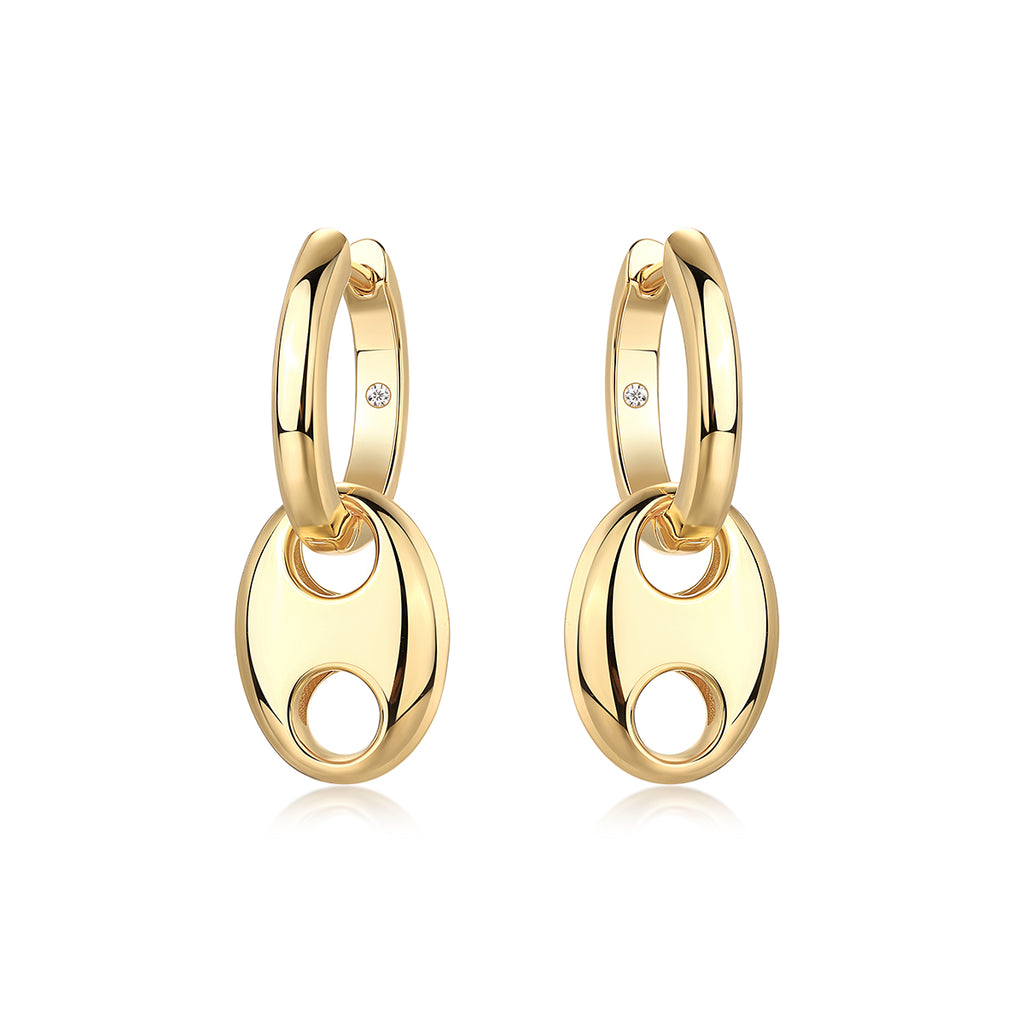 Beautiful - Set With Top-quality Moissanite Luxury And Fashionable Light Luxury Jewelry, Silver Stud Earrings S925 Silver Plated With Gold