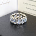 Ring With Ultrasparkling Oval Zircon Inlay