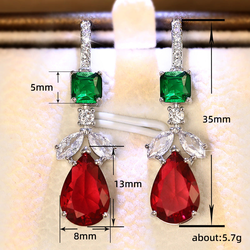 Womens Elegant Long Geometric Waterdrop Earrings
