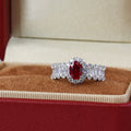 Vintage Elegant Ruby Pigeons Blood Red Ring For Women