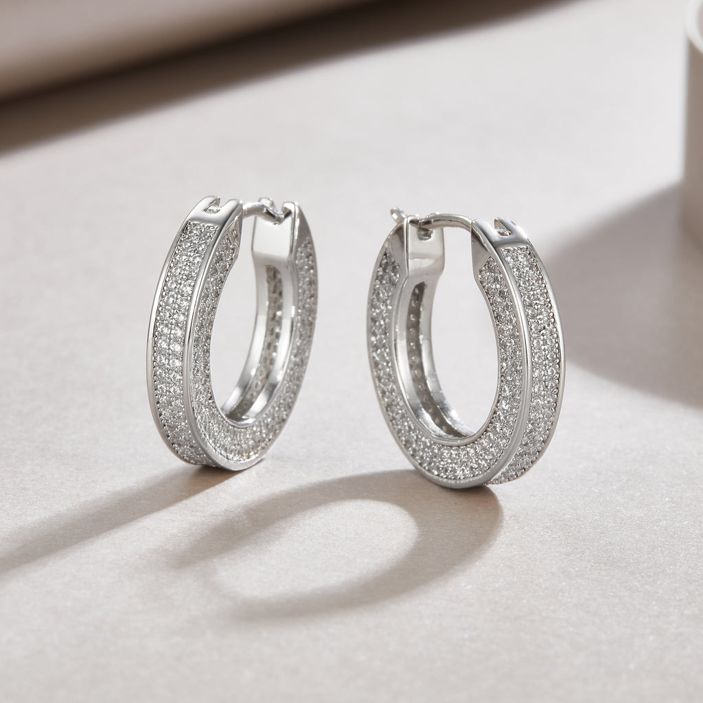 Silent Stars - Earrings Set With Top-quality Moissanite S925, Silver And Platinum-plated Stud Earrings, A Fashionable And Trendy Accessory That Can Be Tested With A Diamond Pen