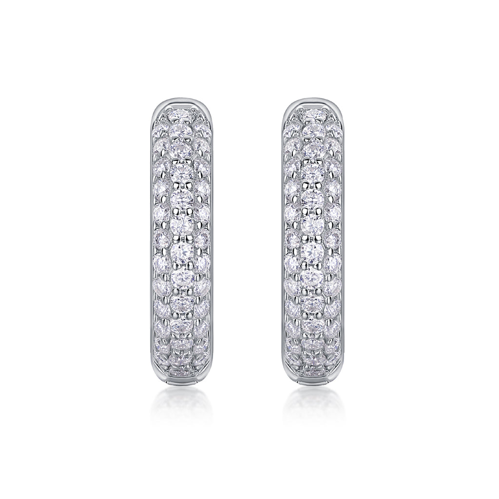 Corner Starlight - Premium Moissanite Luxury Fashion Light Luxury Jewelry Silver Stud Earrings S925 Silver Plated Platinum