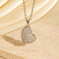 Light-luxury Vintage Micro-pave Zircon Heart Sweater Chain