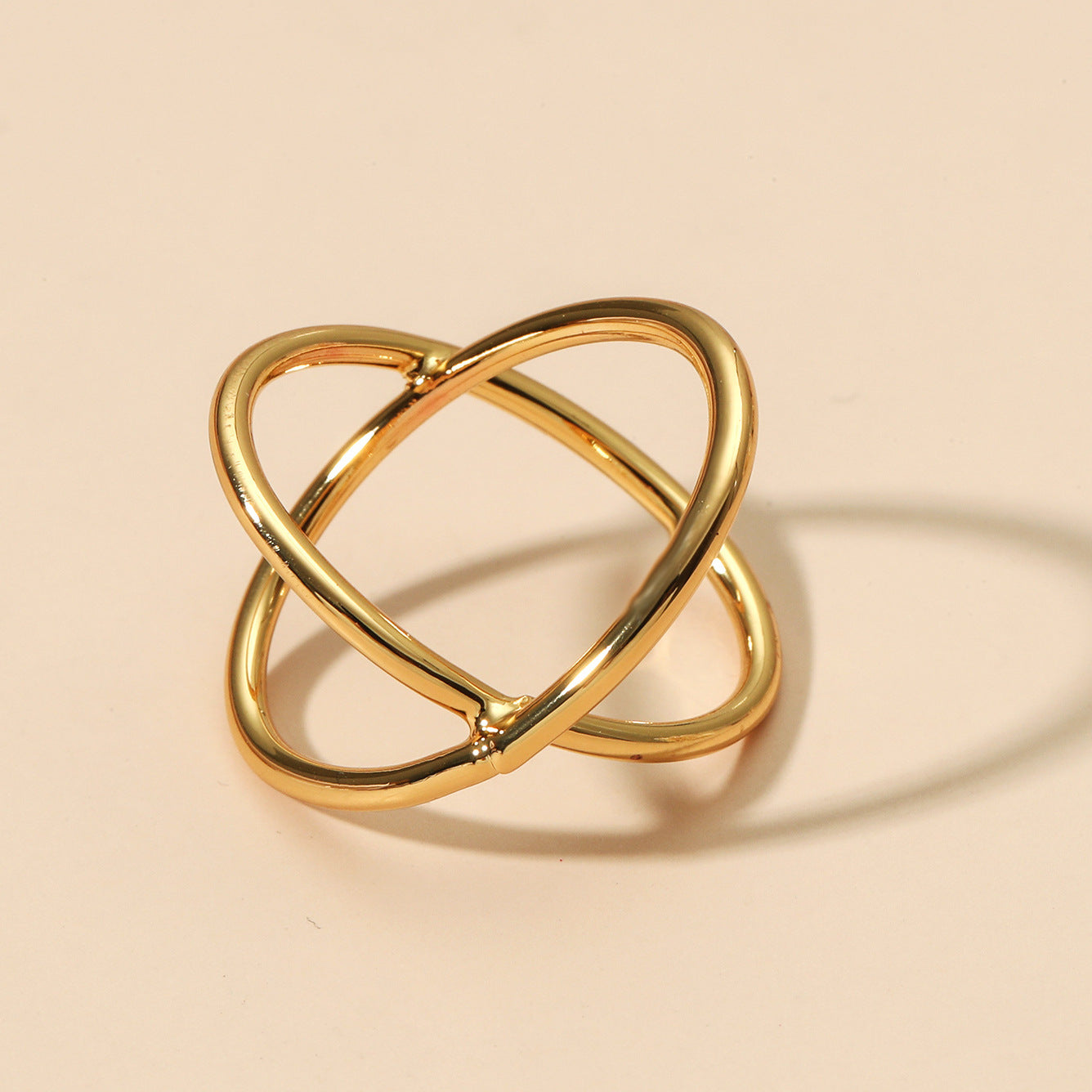 Fashionable Niche-design Sterling Silver Cross Ring