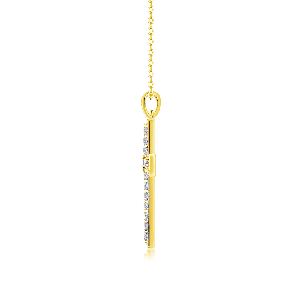 Shelter - A Fashionable And Trendy Necklace Pendant Set With Top-quality Moissanite S925 Silver And Platinum-plated Gold. It Can Be Tested For Gold Rose Gold With A Diamond Pen
