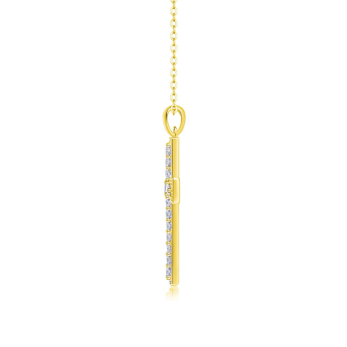 Shelter - A Fashionable And Trendy Necklace Pendant Set With Top-quality Moissanite S925 Silver And Platinum-plated Gold. It Can Be Tested For Gold Rose Gold With A Diamond Pen