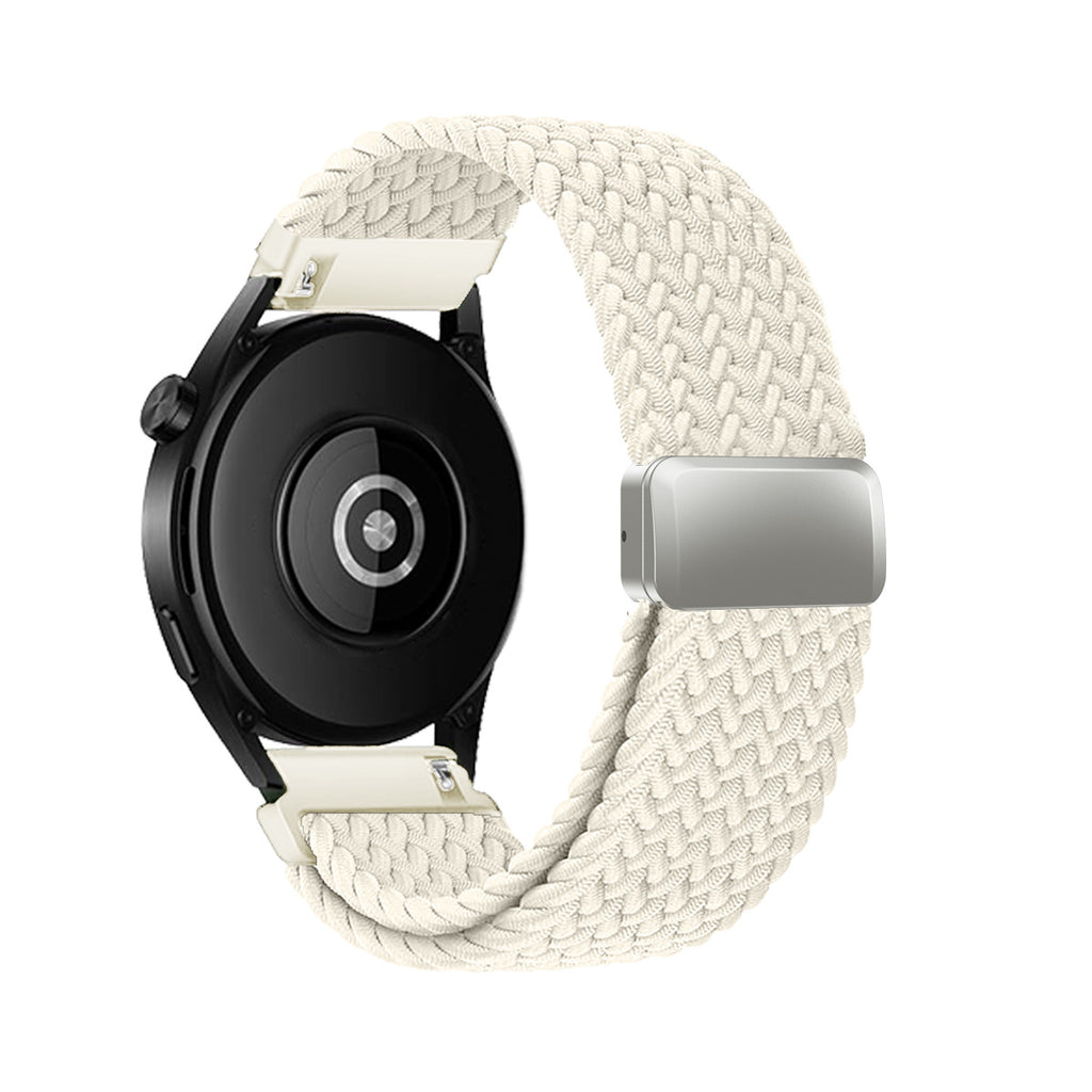 Metal Magnetic Buckle Nylon Braided Stretch Strap