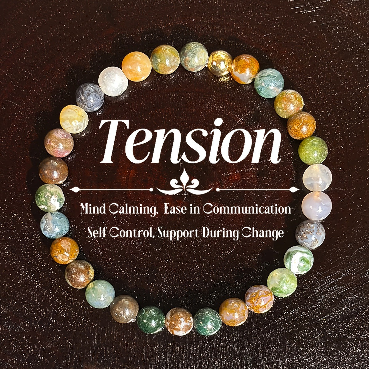 Multi-color Natural Stone Bead Bracelet For Women