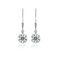 Top-quality Moissanite Luxury And Fashionable Light Luxury Jewelry Silver Stud Earrings S925 Silver Plated Platinum