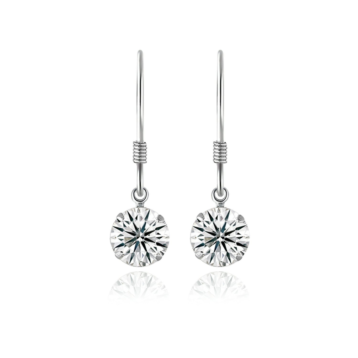 Top-quality Moissanite Luxury And Fashionable Light Luxury Jewelry Silver Stud Earrings S925 Silver Plated Platinum