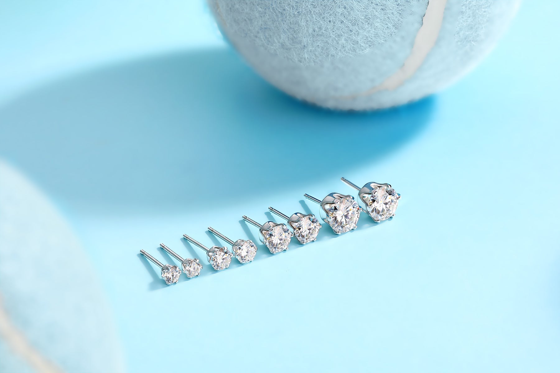 Starlight Solo Dance - Premium Moissanite Luxury Fashion Light Luxury Jewelry Silver Stud Earrings S925 Silver Plated Platinum