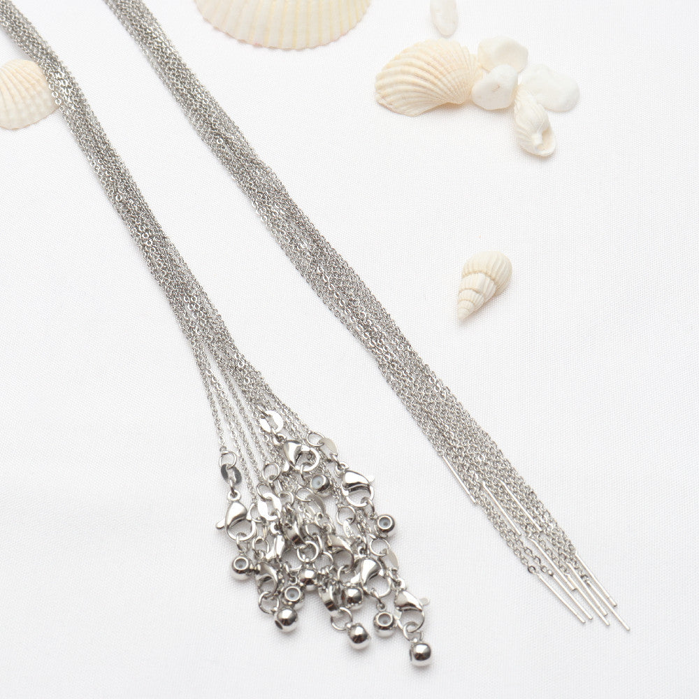 DIY Color-preserving O-link Chain Versatile Adjustable Copper-plated Necklace