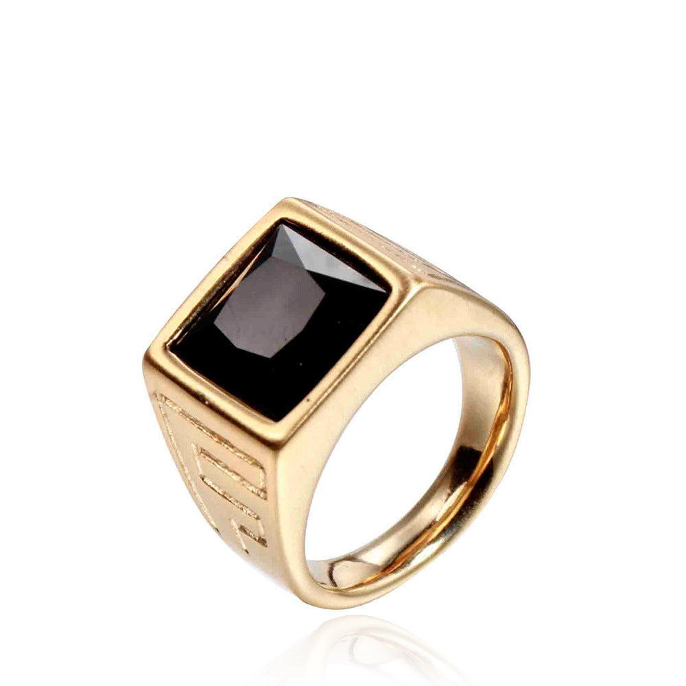 Retro Trendy Men Stainless Steel Ring