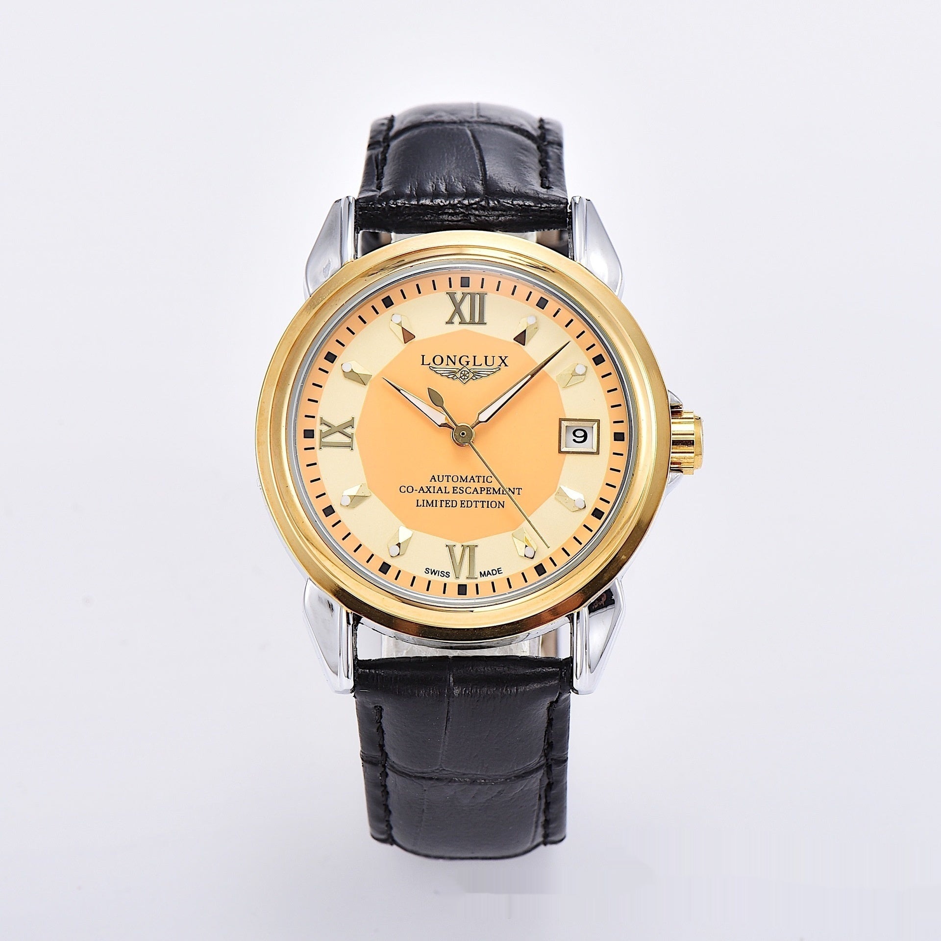 Spiral Double Snap-fastener Stainless Steel Simple Automatic Mechanical Watch