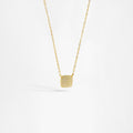 S925 Sterling Silver Square Stone Full Pave Pendant Necklace