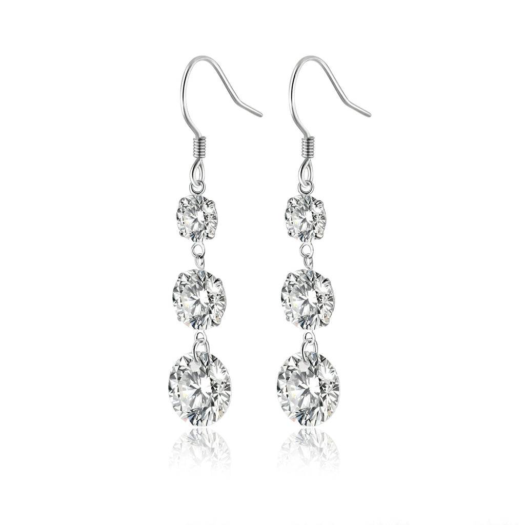 Top-quality Moissanite Luxury And Fashionable Light Luxury Jewelry Silver Stud Earrings S925 Silver Plated Platinum