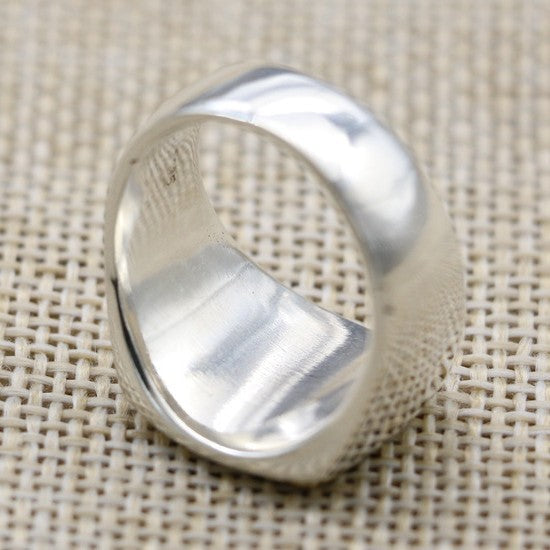 Exquisite Ring With A Smooth, Gold-plated Surface Made Of Sterling Silver