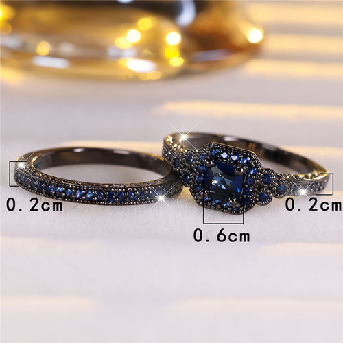 Black Gold Colored Womens Wedding Ring