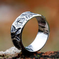 Alphabet-shaped Rock-style Titanium Steel Vintage Ring That Wont Fadecool