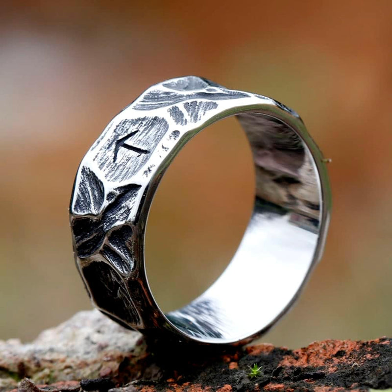 Alphabet-shaped Rock-style Titanium Steel Vintage Ring That Wont Fadecool