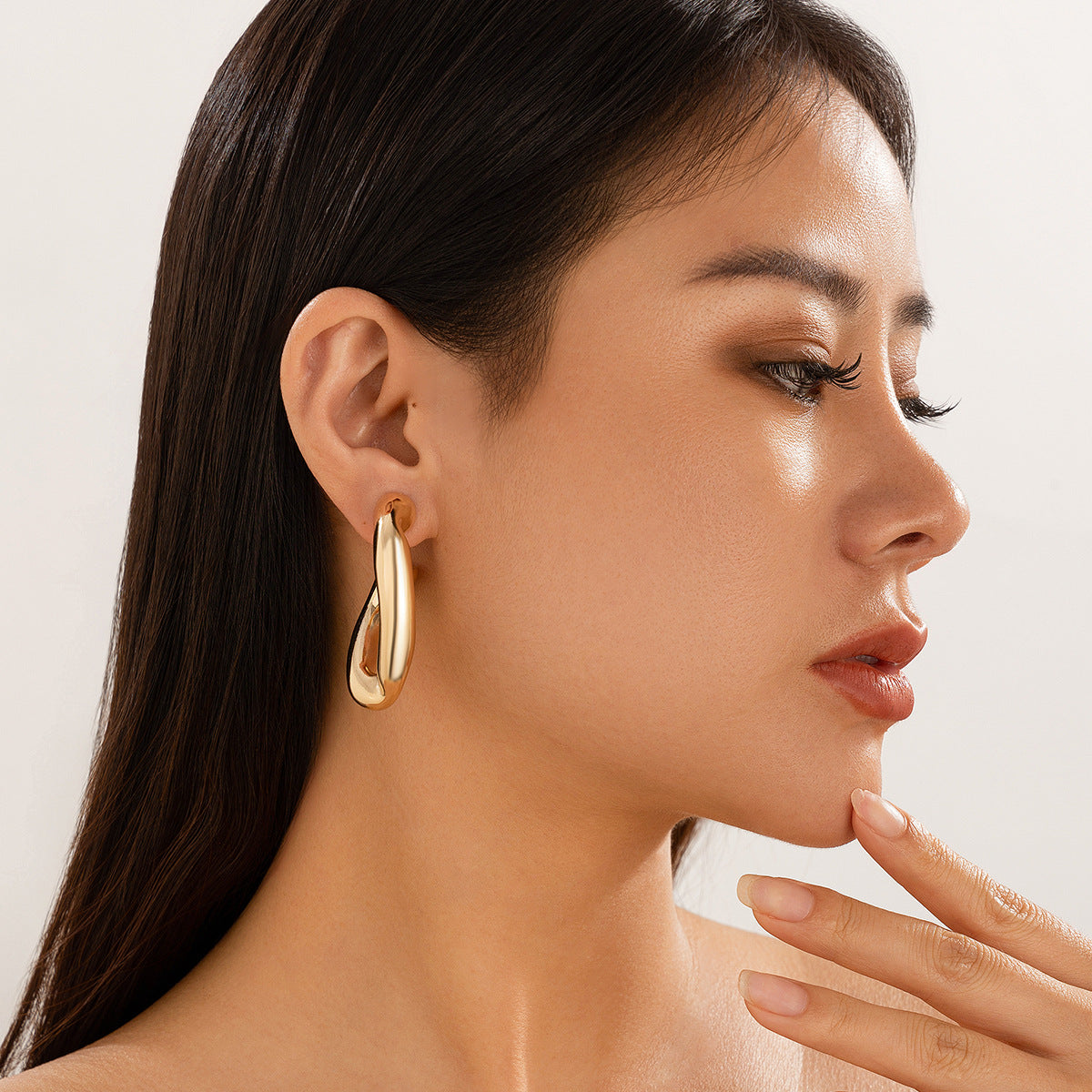 Versatile, Classy Geometric Stud Earrings With A Chic Button Design