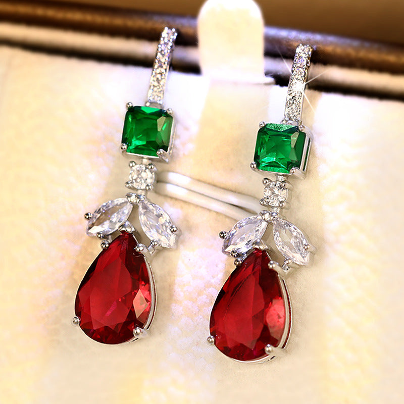 Womens Elegant Long Geometric Waterdrop Earrings