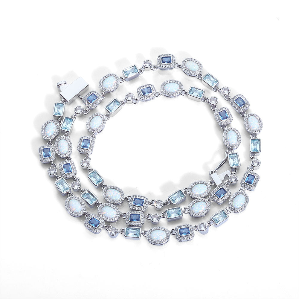 Colorful Gemstone Jewelry Chain Opal Necklace