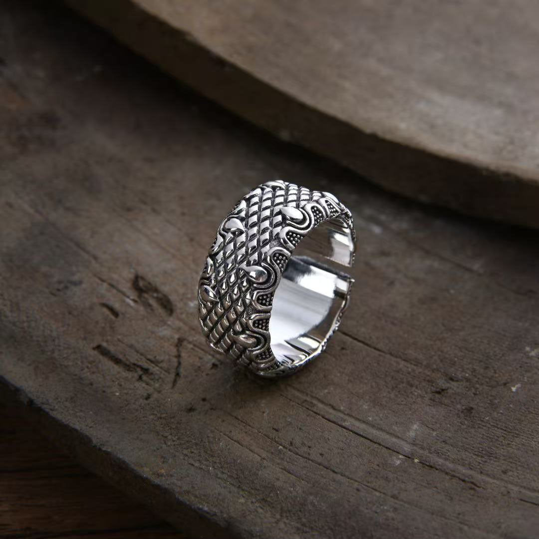 Mens Retro Fashionable Bold Dragon Claw Ring