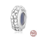 Four-Leaf Clover Silicone Positioning Bracelet Spacer S925 Sterling Silver Beads