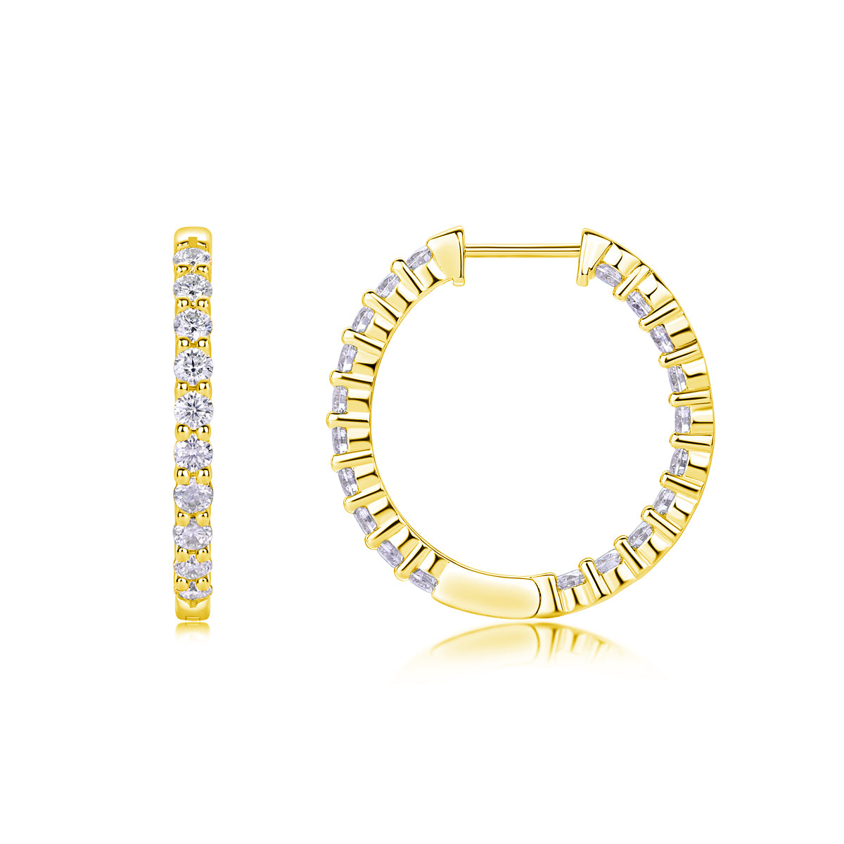 Mermaid - A Fashionable And Trendy Accessory Set With Top-quality Moissanite S925 Silver And Platinum-plated Stud Earrings. It Can Be Tested In Gold Rose Gold With A Diamond Pen