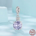 Purple Perfume Bottle Diy Pendant Parts Fashion S925 Sterling Silver Beads