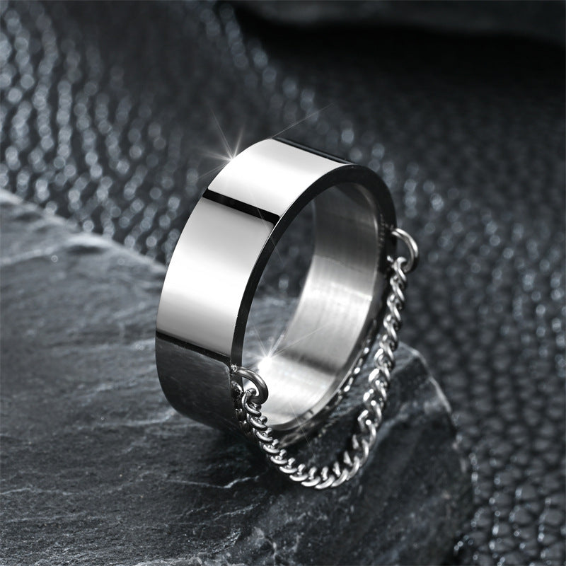 Fashionable Titanium Steel Chain Ring