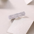 Gentle Melody - A Wedding Ring Set With Top-quality Moissanite S925 Silver And Platinum-plated Diamond Can Be Tested With A Diamond Pen. The Ring Is In Gold And Rose Gold