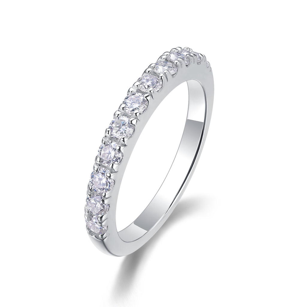 Parallel World - A Wedding Ring Set With Top-quality Moissanite S925 Silver And Platinum-plated Diamond Can Be Tested With A Diamond Pen. The Ring Is In Gold And Rose Gold
