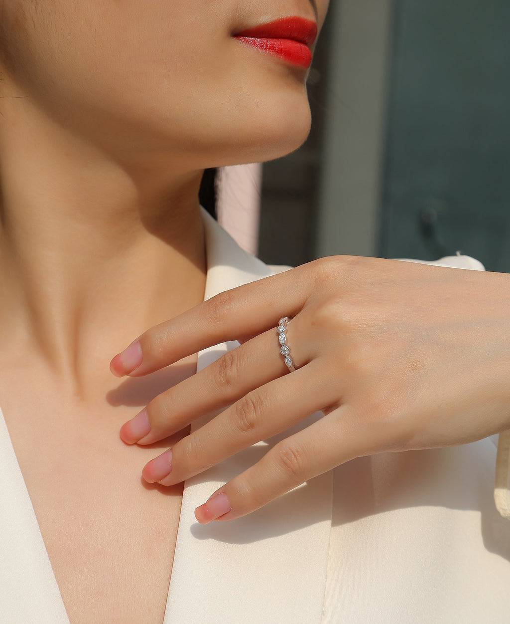 Devil's Eye - Set With Top-quality Moissanite S925, Silver And Platinum-plated Diamond Wedding Ring. The Ring Can Be Tested With A Diamond Pen In Yellow Gold And Rose Gold