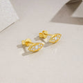 Top-quality Moissanite Luxury And Fashionable Light Luxury Jewelry Silver Stud Earrings S925 Silver Electroplated Gold