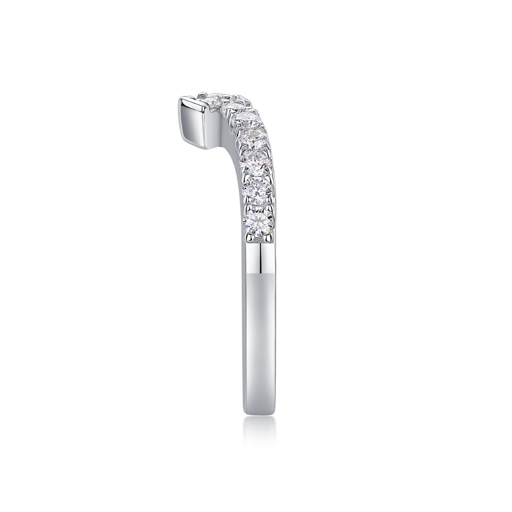 Rush - A Wedding Ring Set With Top-quality Moissanite S925 Silver And Platinum-plated Diamond Can Be Inspected With A Diamond Pen