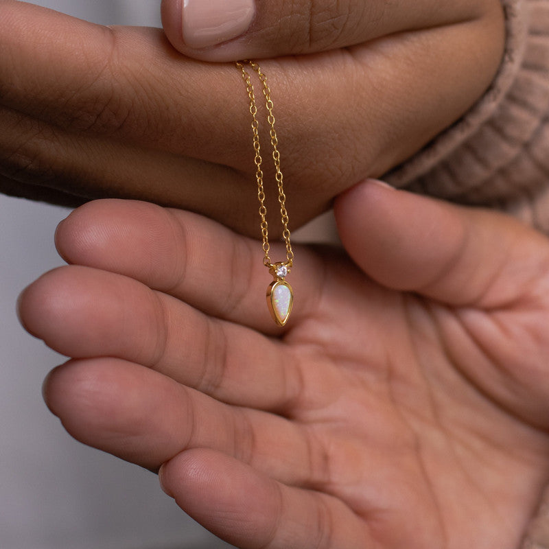 14k Gold-plated Copper Waterdrop Necklace