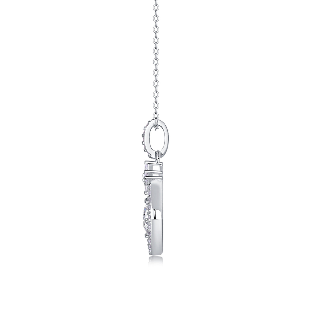 Starlight Heart Language - A Fashionable And Light Luxury Jewelry Pendant Necklace Set With Top-quality Moissanite, S925 Silver Plated Platinum