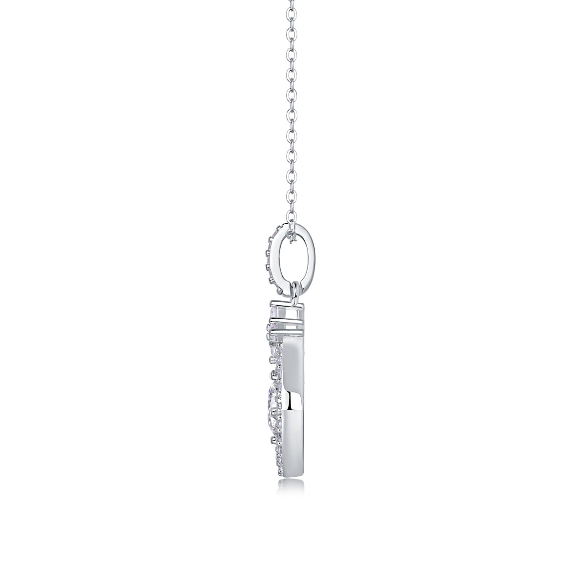 Starlight Heart Language - A Fashionable And Light Luxury Jewelry Pendant Necklace Set With Top-quality Moissanite, S925 Silver Plated Platinum