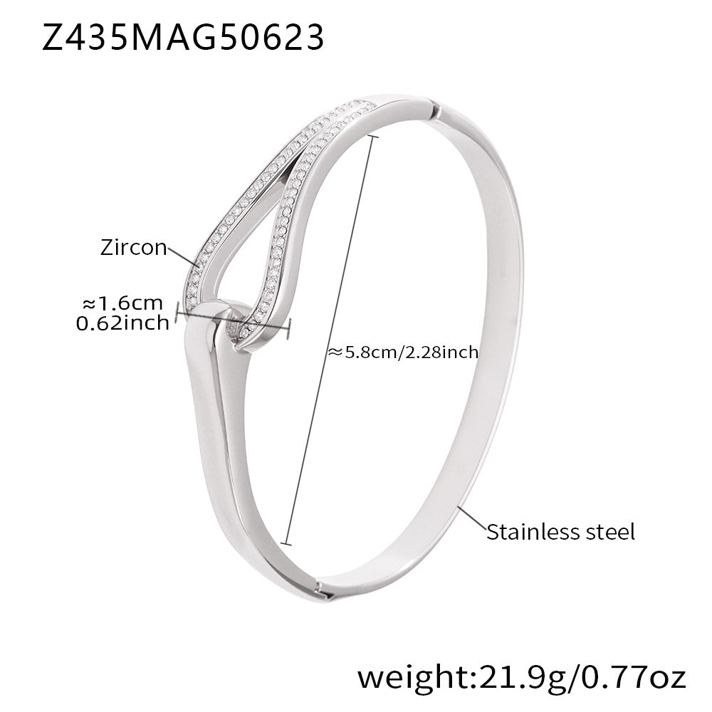 High-end Stainless Steel Zircon Bracelet