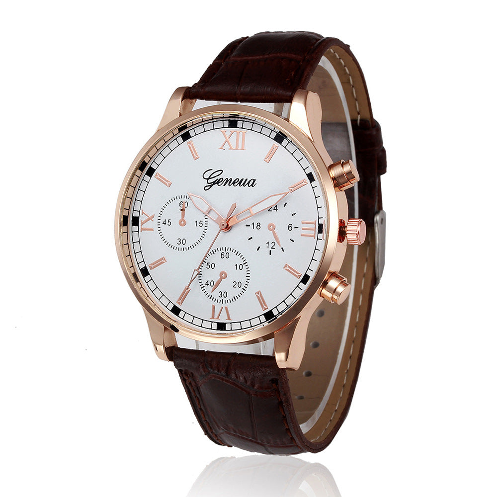 Fashion Simple Business Belt Quartz Watch Men's