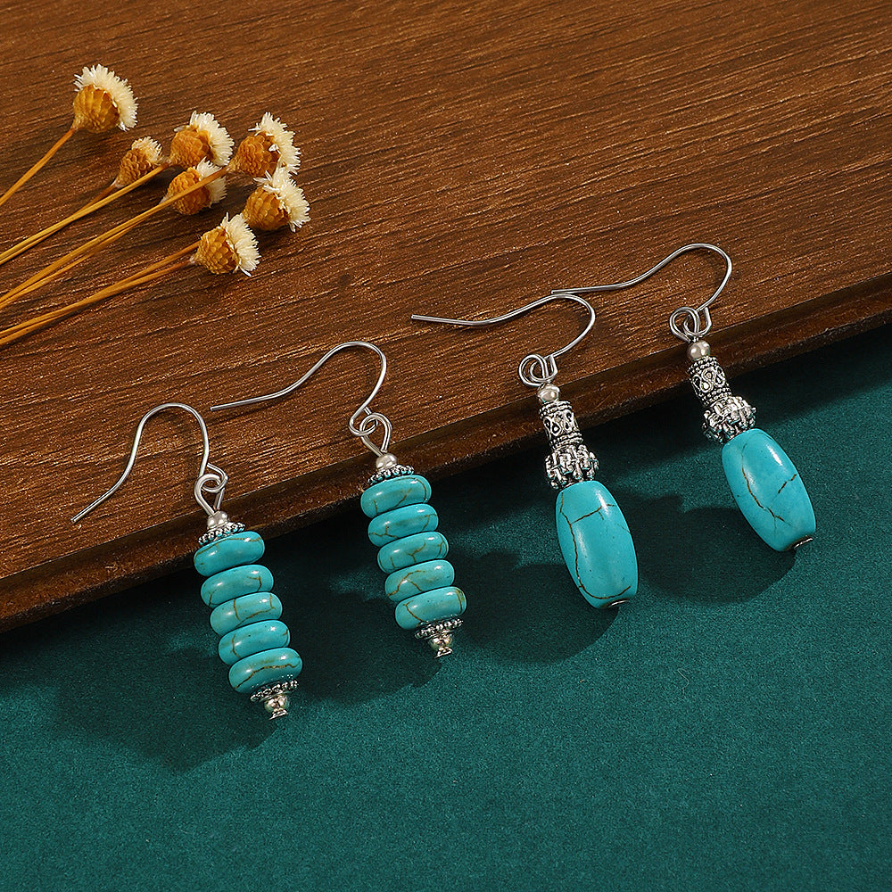 Turquoise Earrings Pendant Bohemian Womens Earrings