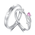 S925 Silver Ring For Women  Versatile Heart Shaped Diamond Band