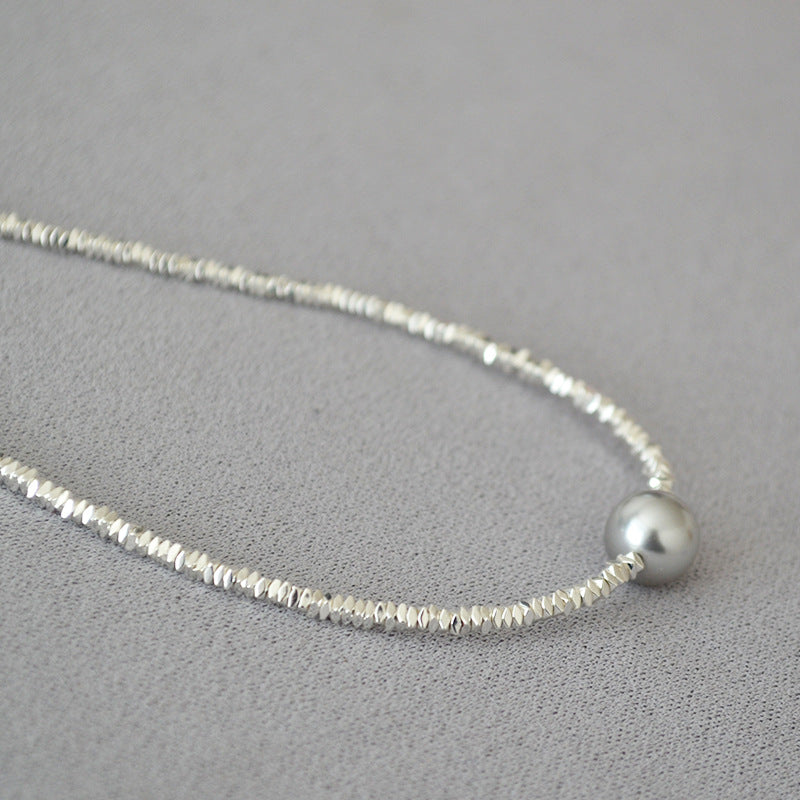 Womens Sparkling Minimalist Beaded Short Necklace