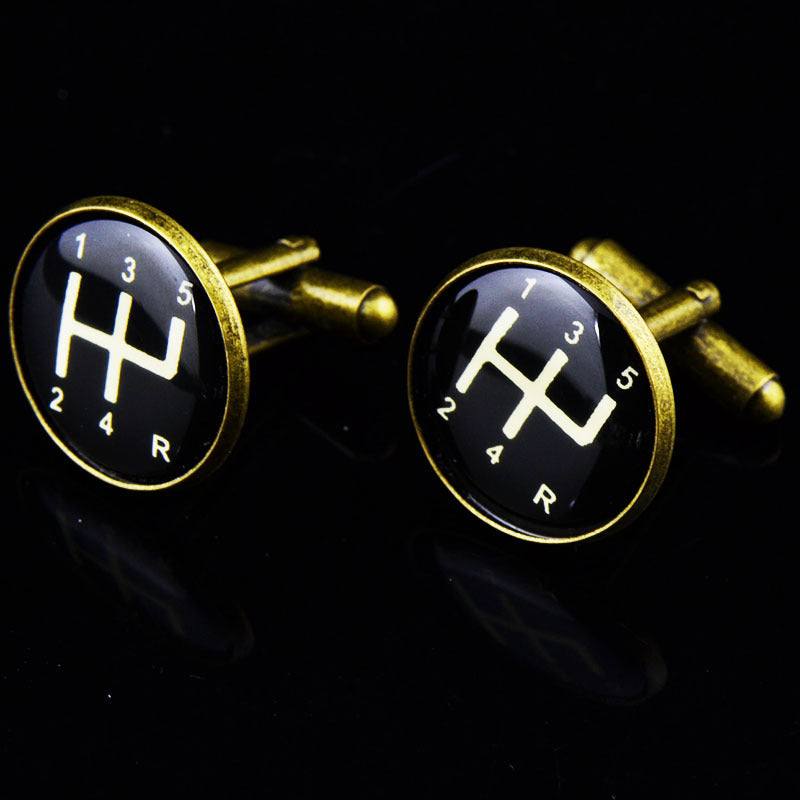 Men's handle button silver metal alloy sleeve